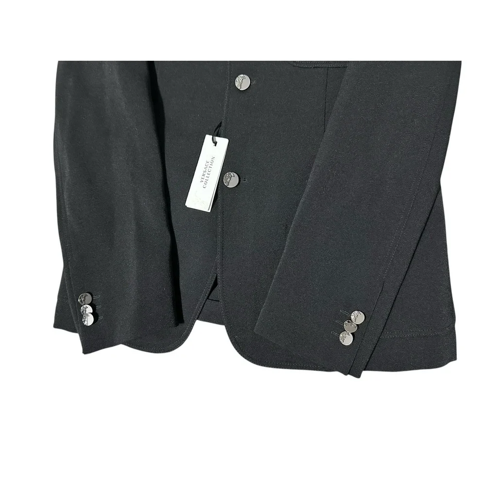 Versace Collection Men's Black Blazer Medusa Patch EU‎ 48 US 38 New